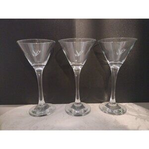Grey Goose Crystal Martini Glasses Set of 3